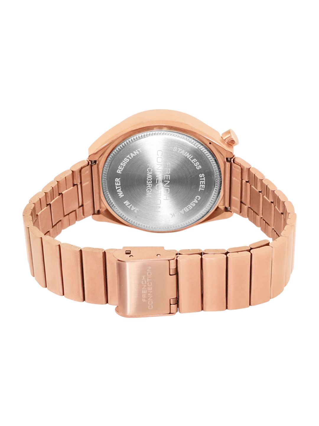 Sambungan Perancis Wanita wanita dihiasi dail & gelang keluli tahan karat gaya Tali Tentera Analog Chronograph