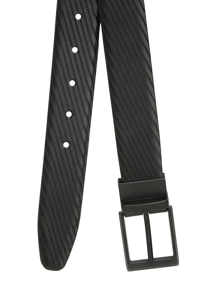 Teakwood Leathers Men Textured Leather Reversible Formal Belt