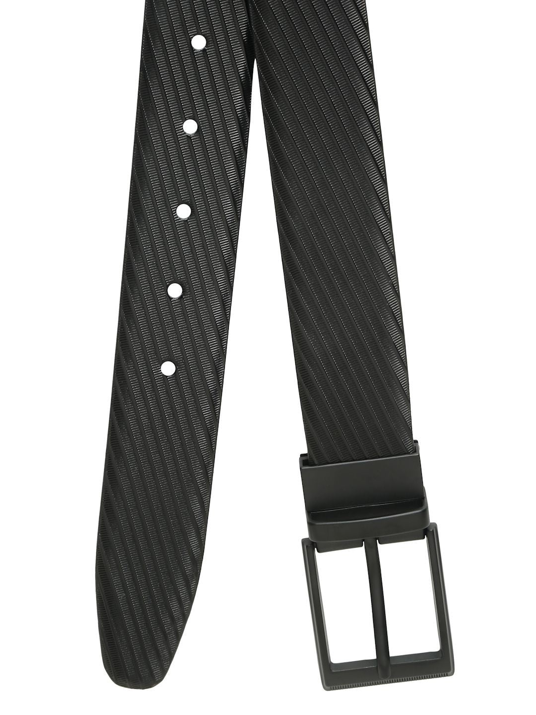Teakwood Leathers Men Textured Leather Reversible Formal Belt