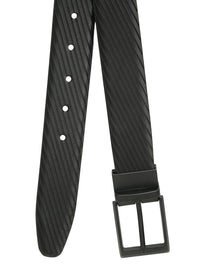 Teakwood Leathers Men Textured Leather Reversible Formal Belt