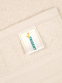 MYTRIDENT Beige Cotton 500 GSM Bath Towel