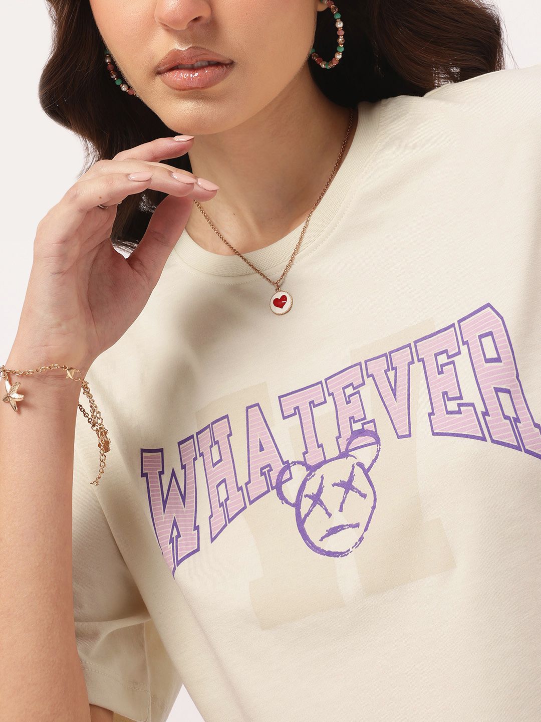 DressBerry Modern Muse Typography Boxy T-shirt