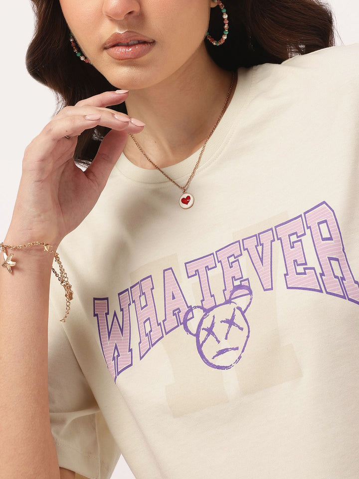 DressBerry Modern Muse Typography Boxy T-shirt