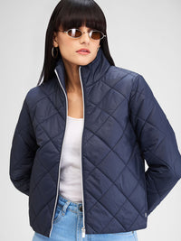 Jaket Quilted Geometric Wanita Spykar Wanita