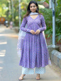 Kalini Wanita Bercetak Kurta Bercetak Dengan Seluar & Dupatta