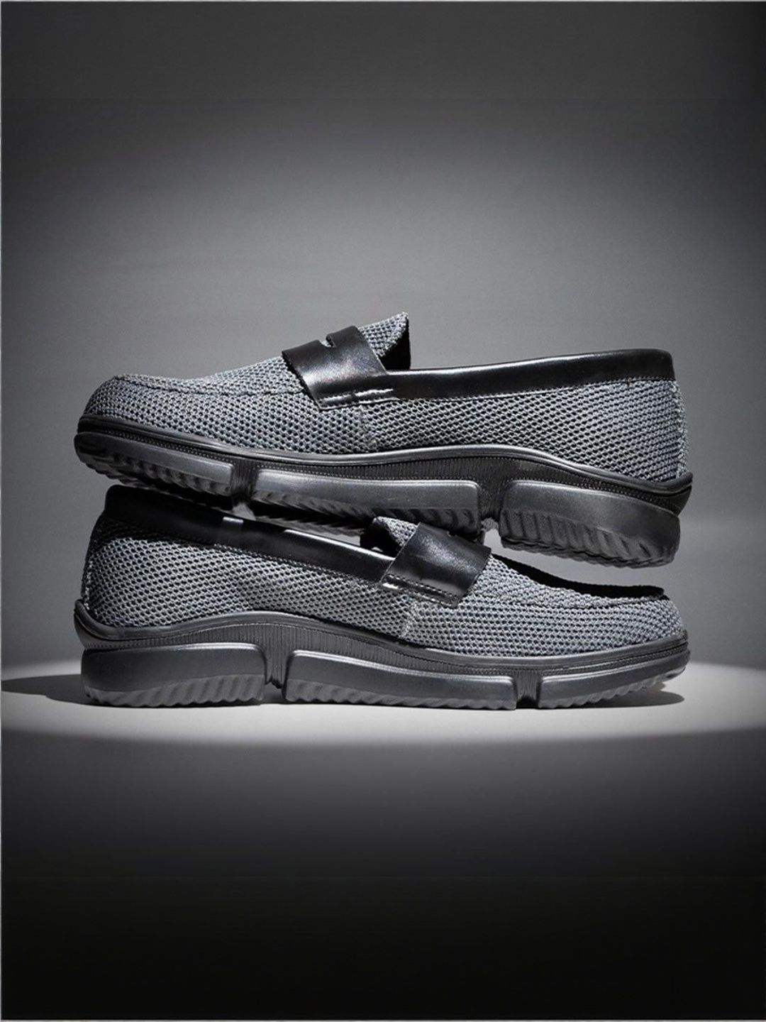 MONKSTORY Graviti Lift Lelaki Bertekstur Ringan Loafers Mesh Selesa Tertinggi