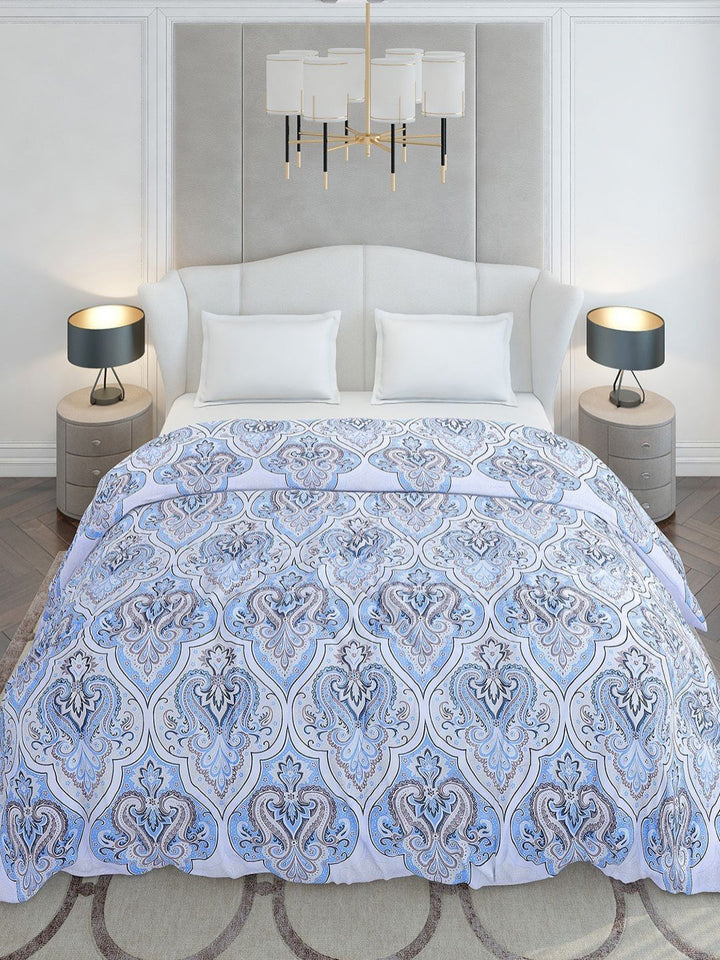 Monte Carlo Blue & White Floral Mild Winter 210 GSM Double Bed Duvet