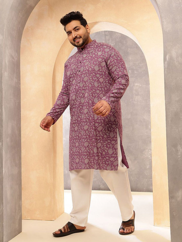SOJANYA PLUS Men Floral Printed Floral Kurta
