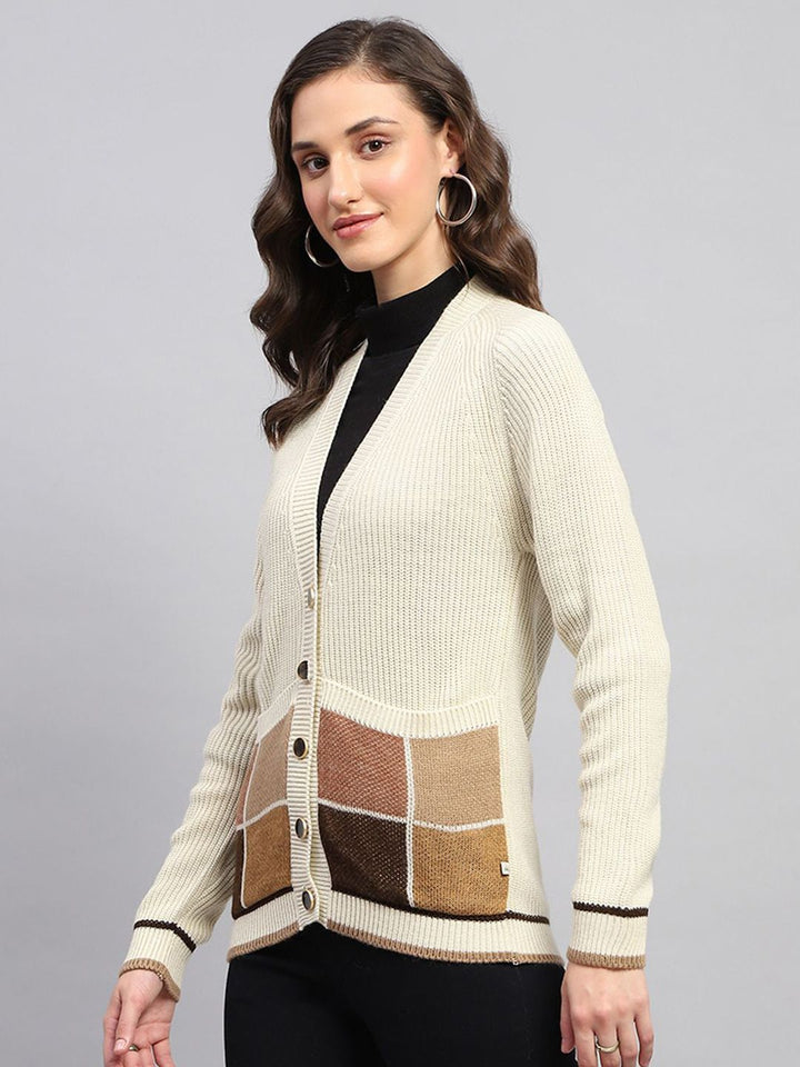Monte Carlo Women Ribbed Woolen Cardigan