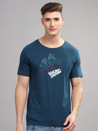 ADRO Men Typography Printed Tropical Raw Edge T-shirt