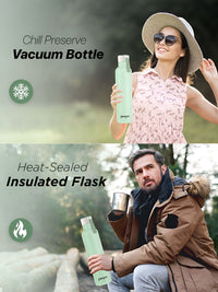 Pexpo Oslo Sea Green ISI Certified Thermosteel Hot Flask Insulated Water Bottle 1000ml