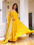 KALINI Women Tiered Kurta with Pyjamas & With Dupatta