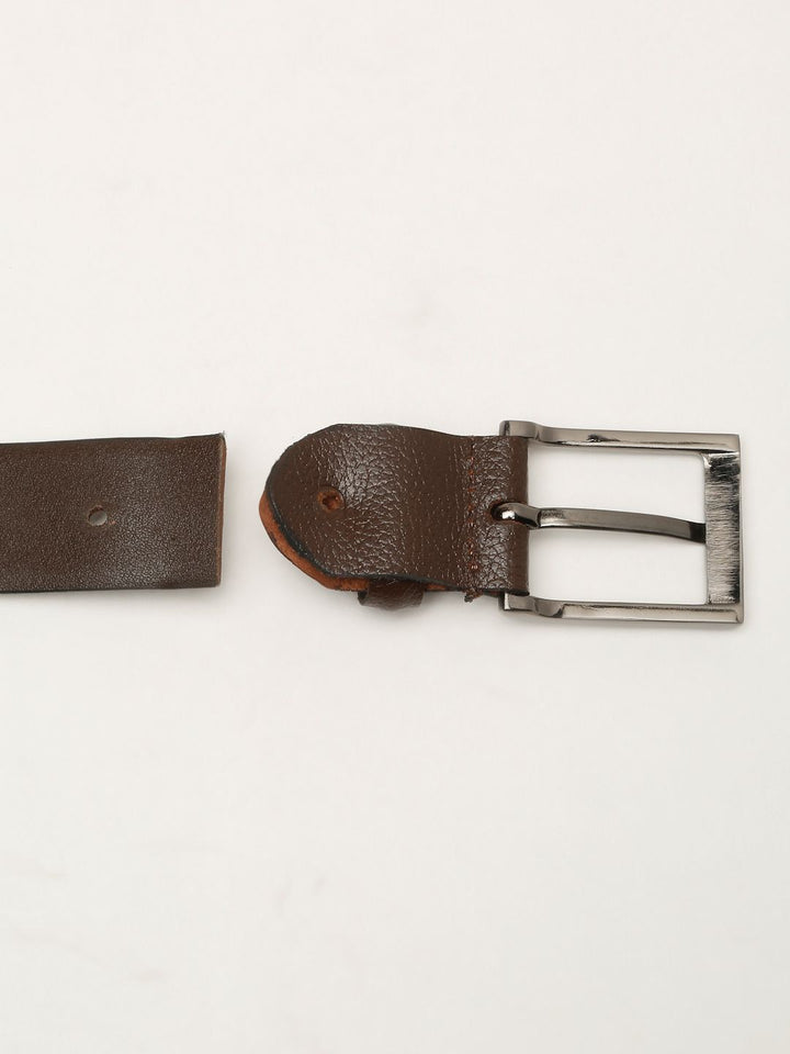 Teakwood Leathers Men Textured Leather Belt