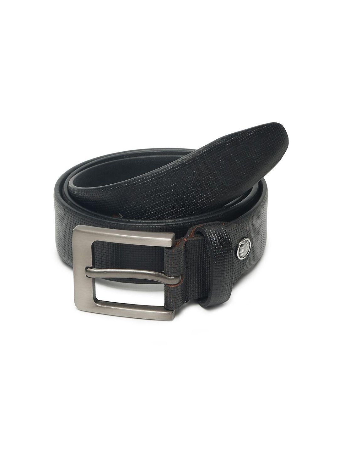 Teakwood Leathers Men Textured Leather Belt