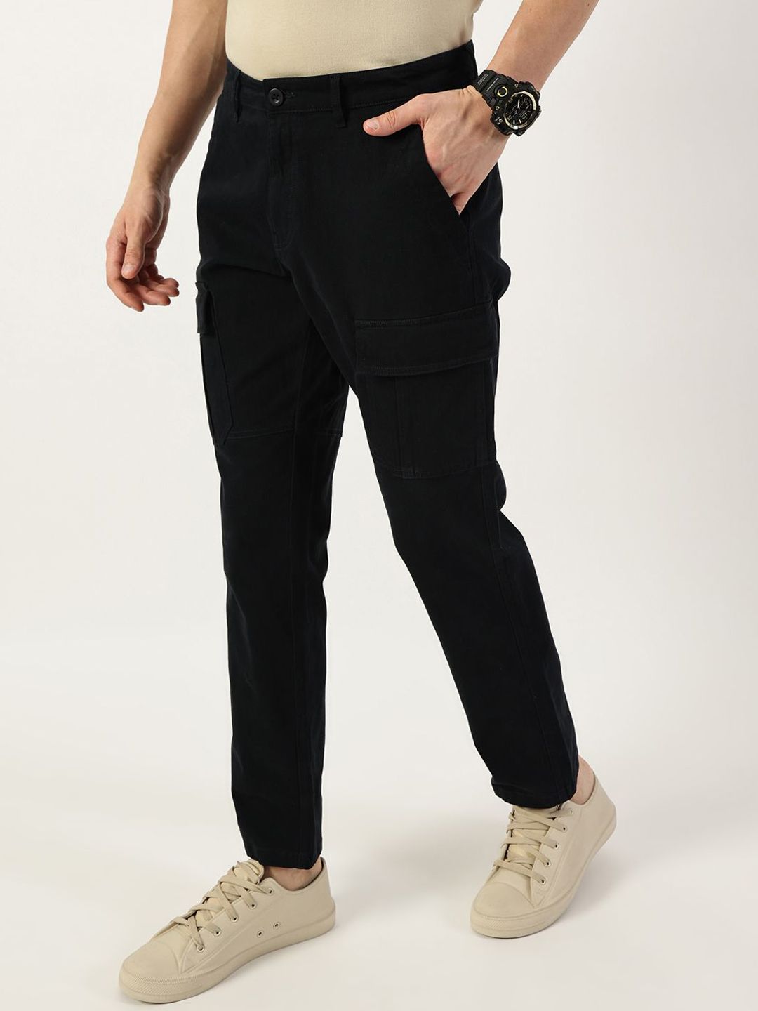 Thomas Scott Men Smart Easy Wash Cargos Trousers