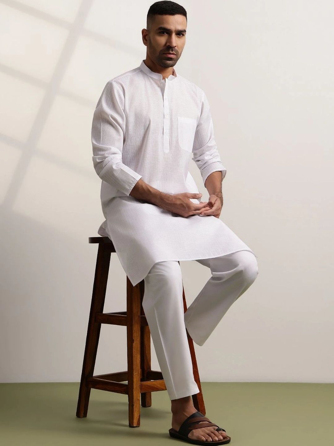 Anouk Men Regular Pure Cotton Kurta with Pyjamas