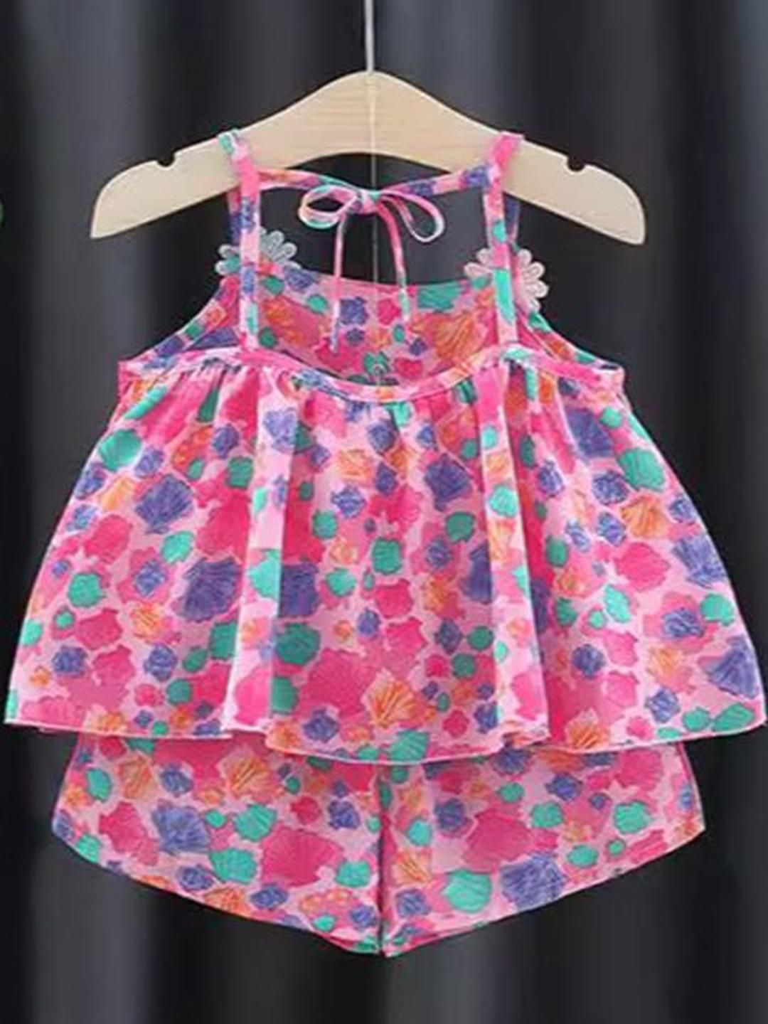 Peachmode Kids-Girls Teal Co-Ords