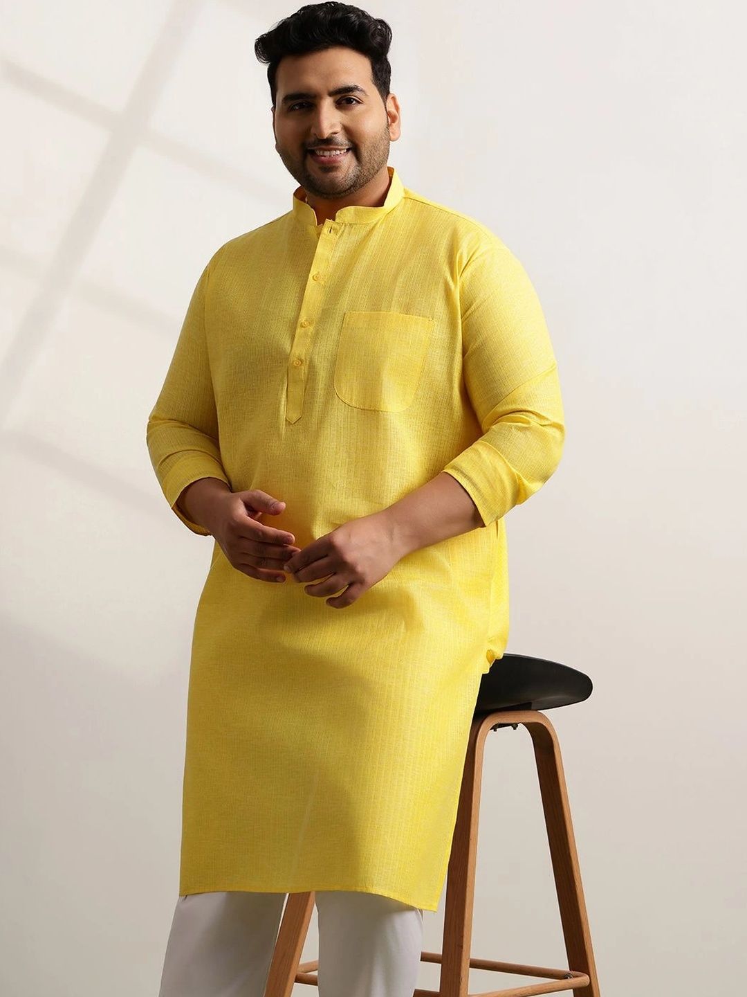 SOJANYA PLUS Men Regular Pure Cotton Kurta with Pyjamas