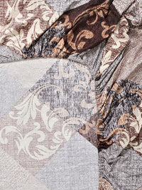 Myntra Elegant Homes Coklat Geometrik 300 TC Cadar Katil King dengan 2 Sarung Bantal