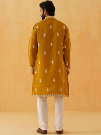 SOJANYA LUXE Lelaki Sulam Benang Kerja Kurta