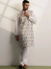 Anouk Men Ethnic Motifs Embroidered Regular Thread Work Kurta with Pyjamas