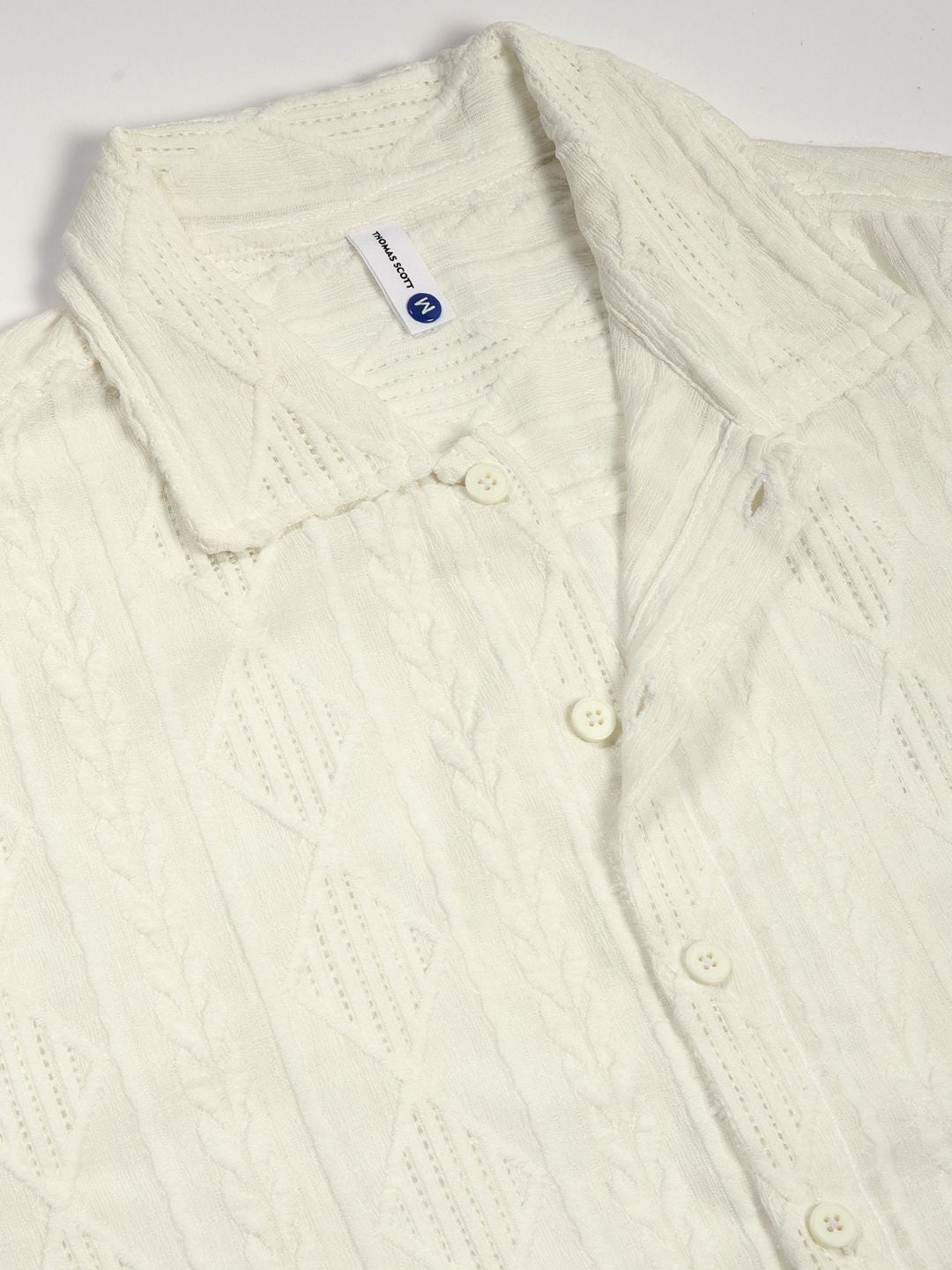 Thomas Scott Men Premium Semi Sheer Casual Shirt