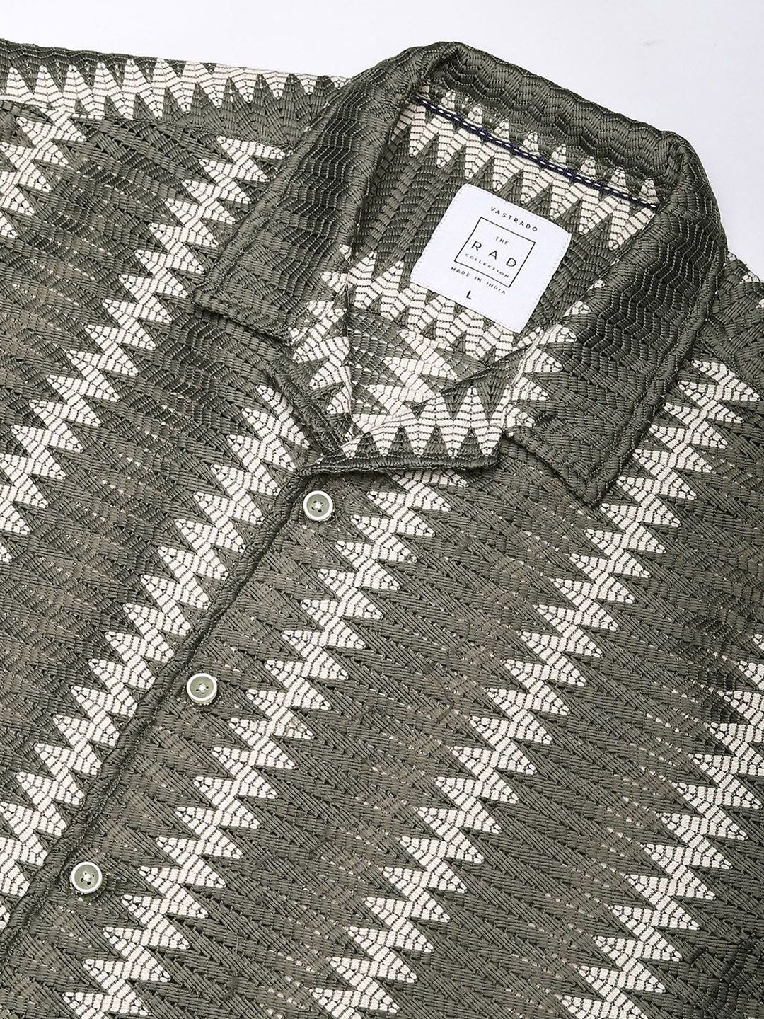 VASTRADO Men Classic Horizontal Stripes Opaque Casual Shirt