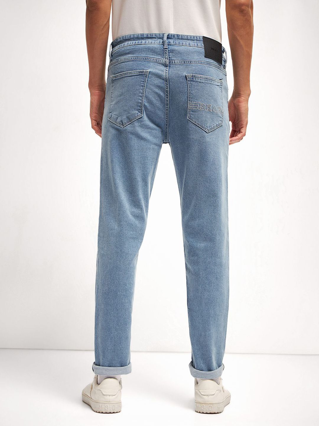 THE BEAR HOUSE Men Slim Fit Light Fade Mid-Rise Stretchable Jeans