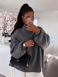 semua tentang anda wanita pullover tinggi leher tinggi