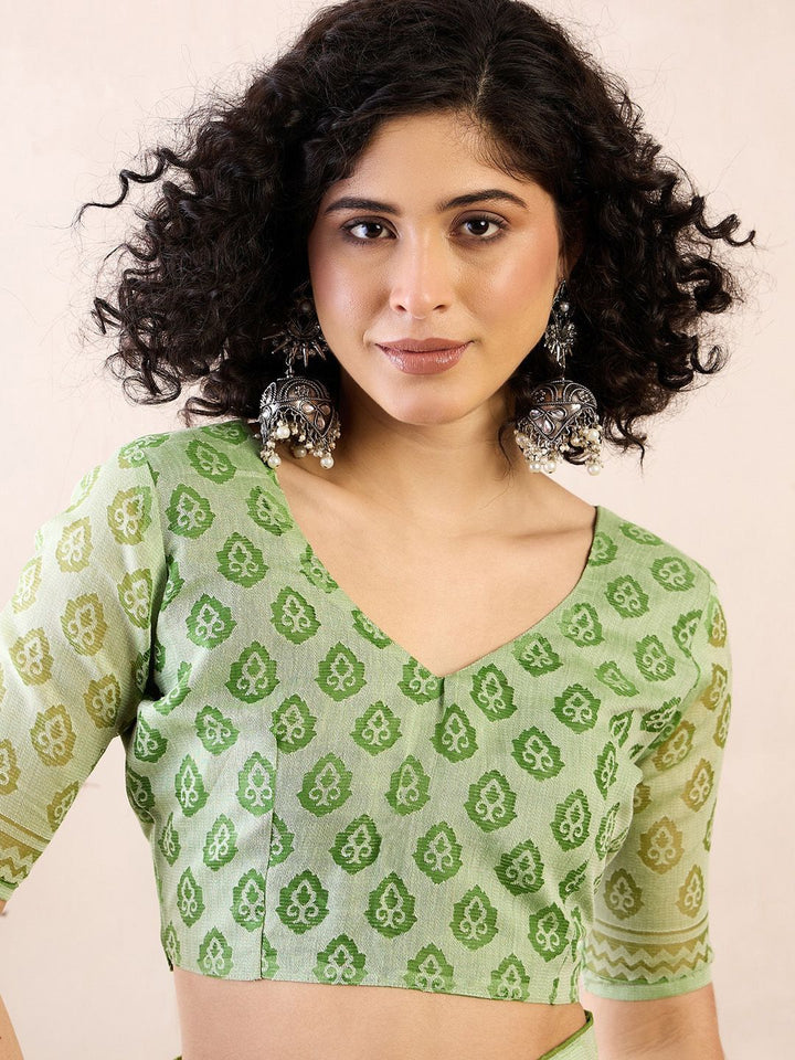 Saree mall Ready to Wear Floral Brasso Chanderi Sarees