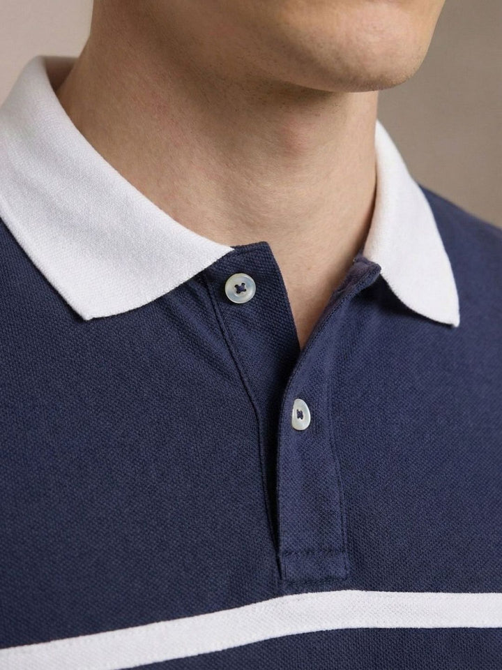 ADRO Men Colourblocked Polo Collar T-shirt