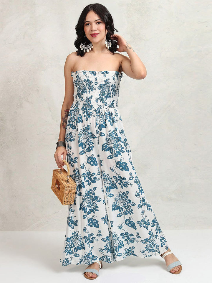 Vishudh Floral Printed Basic Jumpsuit