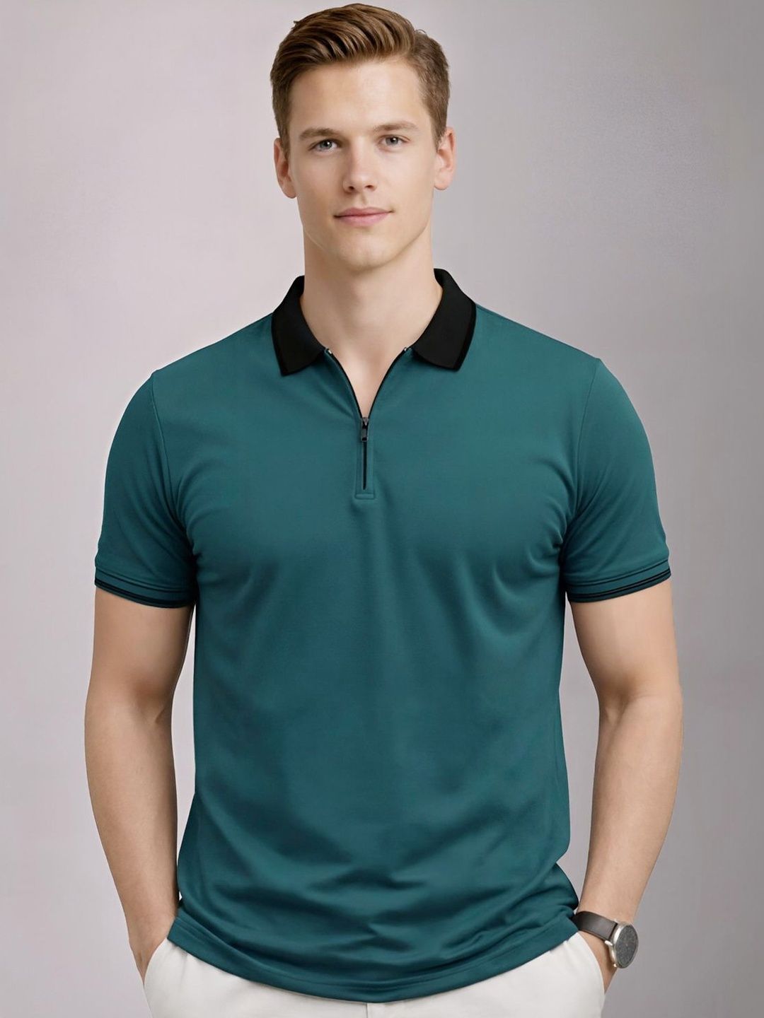 Baju-T Kolar Polo ADRO Lelaki