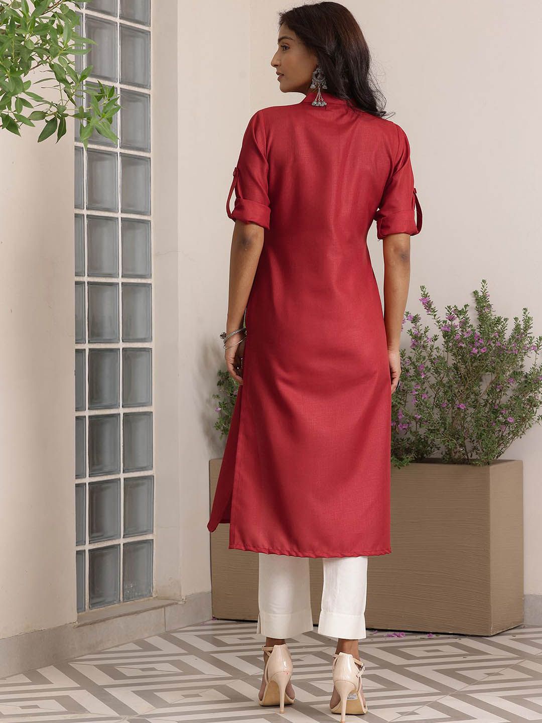 Libas Mandarin Collar Straight Kurta