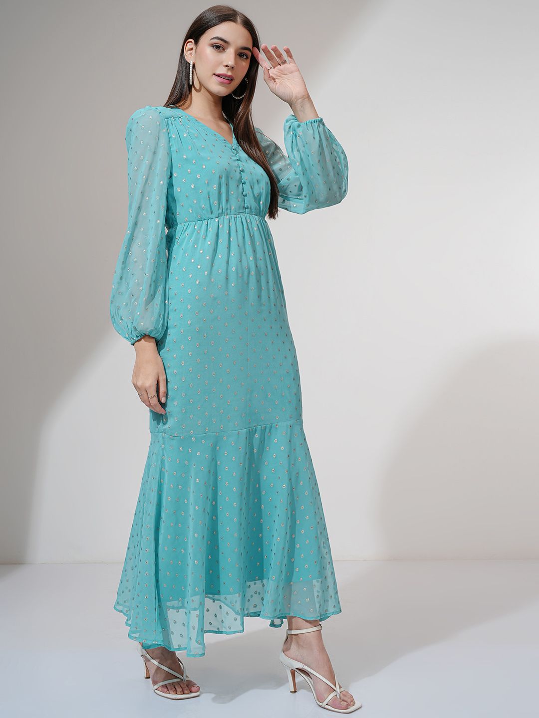 Vishudh Women Ethnic Motifs Printed Maxi Dress
