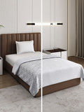 Monte Carlo Grey & White Floral Mild Winter 150 GSM Single Bed Dohar