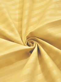 Aura Yellow Striped 300 TC Double King Bedsheet Set 2.50 m x 2.25 m