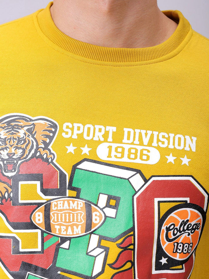 The Indian Garage Co Men Printed Round Neck Pullover Sweatshirt