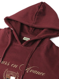 Adro Toujours en Avance 320 GSM Fleece Printed Graphic Hoodie