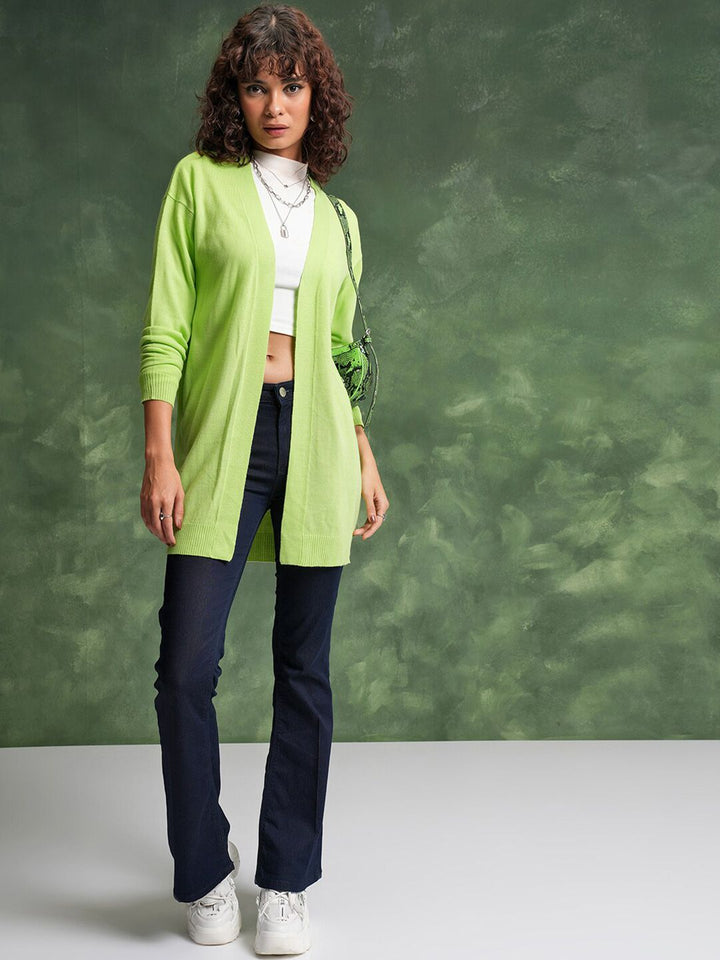 Tokyo Talkies Acrylic Longline Cardigan