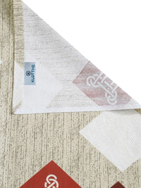 Moda Rapido X KLOTTHE Beige & Red Geometric 400 TC Single Bedsheet with 1 Pillow Covers