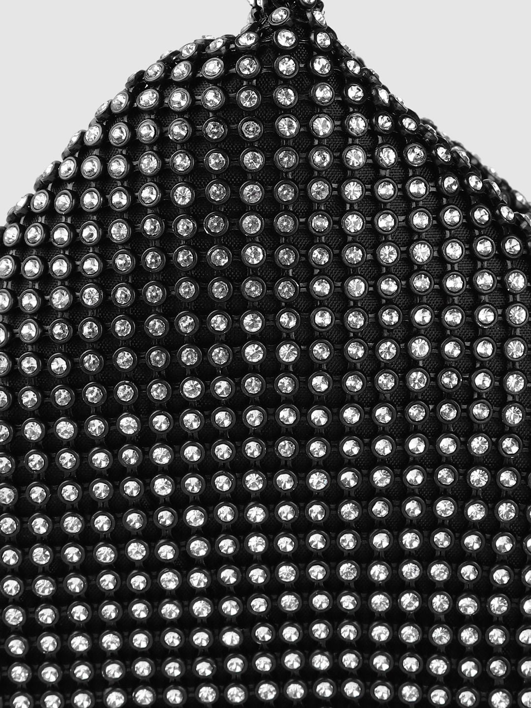 Lino Perros Black & Silver-Toned Embellished Potli Clutch