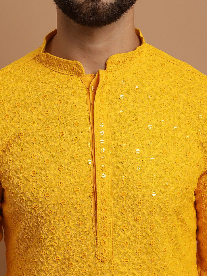 SOJANYA Etnik Sulam Labuci Kapas Tulen Kurta & Churidar Dengan Jaket Nehru