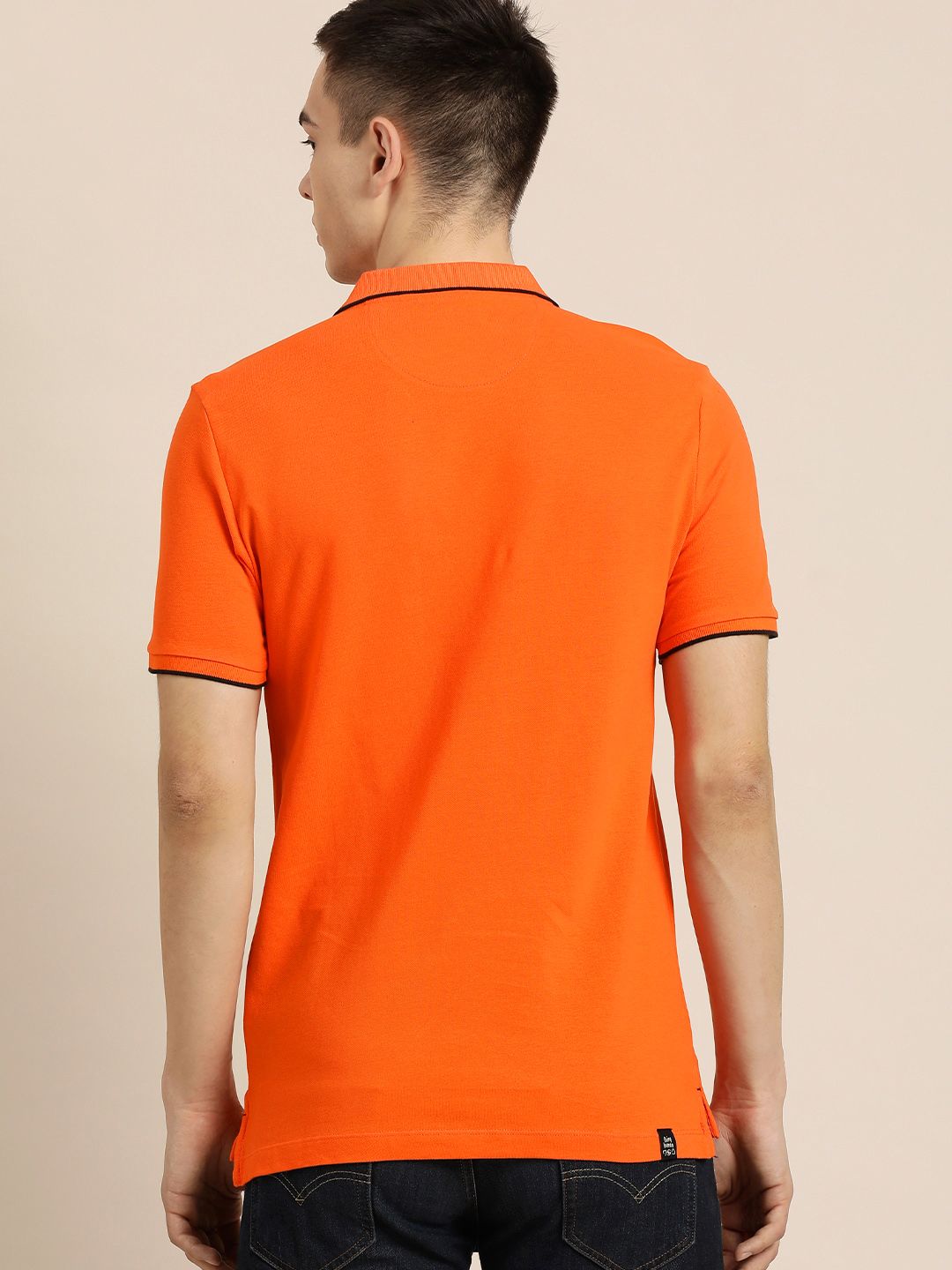 Menjadi T-Shirt Kapas Polo Lelaki Manusia Merah Polo Tulen