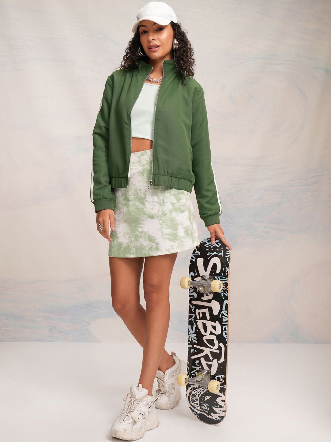 Tokyo Talkies Women Solid Mock Collar Tailored Jacket