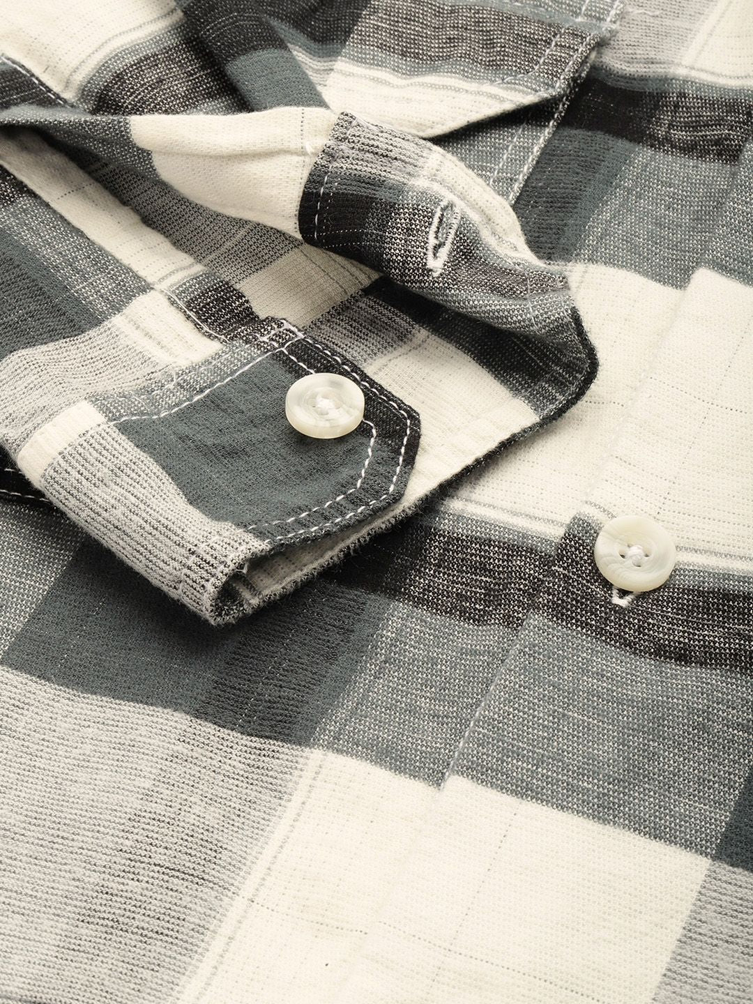 The Indian Garage Co Men Regular Fit Checkered Double Flap Casual Shirt