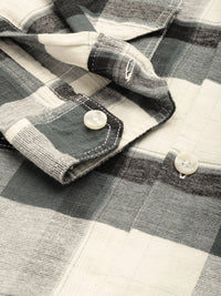 The Indian Garage Co Men Regular Fit Checkered Double Flap Casual Shirt