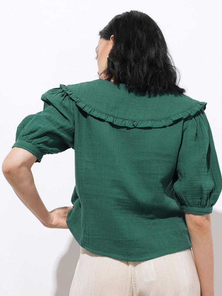 DressBerry Summer Basics Crop Shirt Style Top