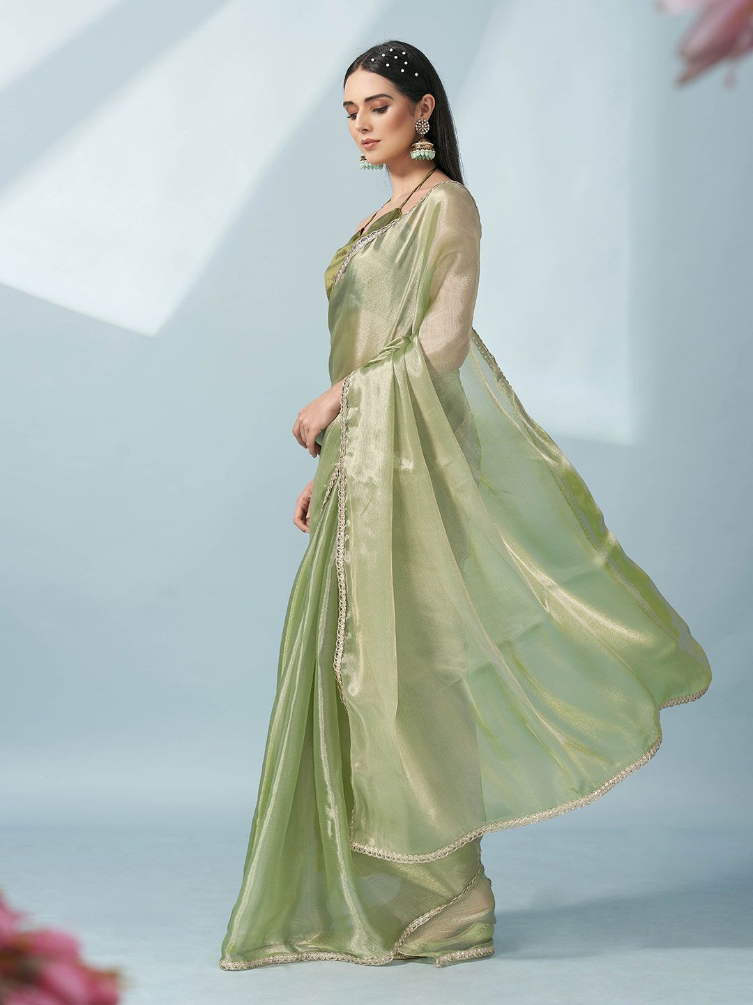 Tikhi Imli Sequinned Satin Saree