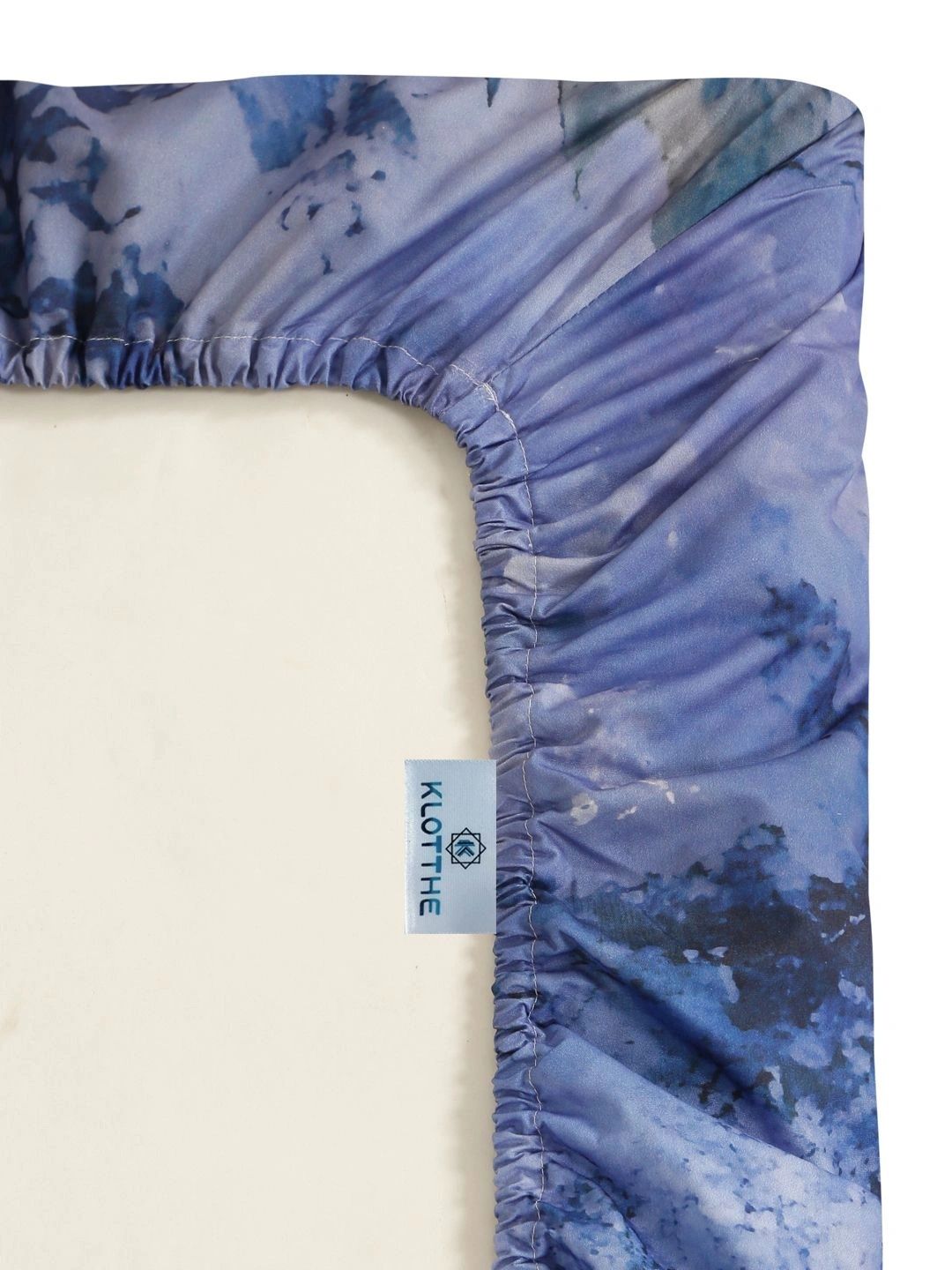 Moda Rapido X KLOTTHE Blue & White Floral 400 TC King Bedsheet with 2 Pillow Covers